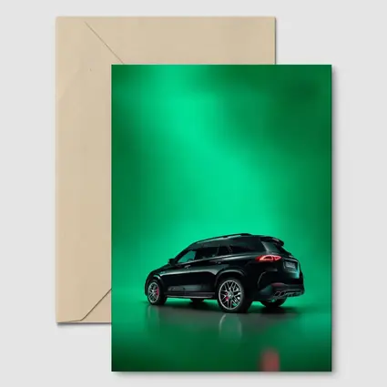Mercedes AMG GLE Black On Green Background